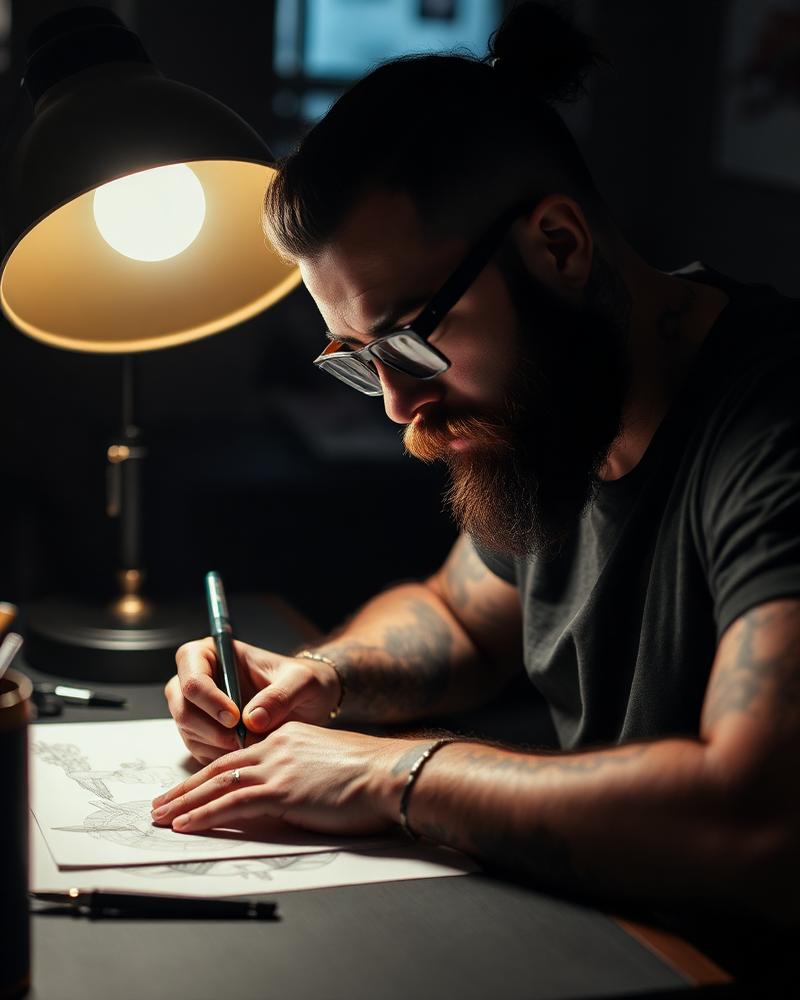Portrait of tattoo artist Sasha Roen